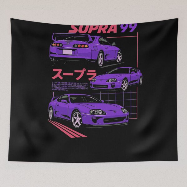 Item preview, Purple Supra MK4 1999 | Retro JDM Car Art with Japanese Aesthetic designed and sold by TheArtOfCar.