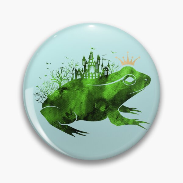 Item preview, Fairy Tale Frog Prince Green with Gold Crown designed and sold by Pixelchicken.