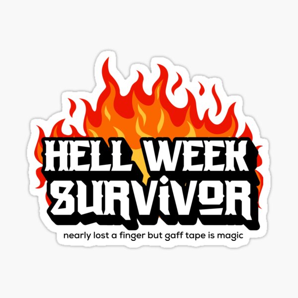 Item preview, HELL WEEK Theater Tech Sticker – Stage Crew Life Humor – Tech Week Chaos – Theater Gifts for Techies and Drama Nerds designed and sold by DoodlesByPeter.