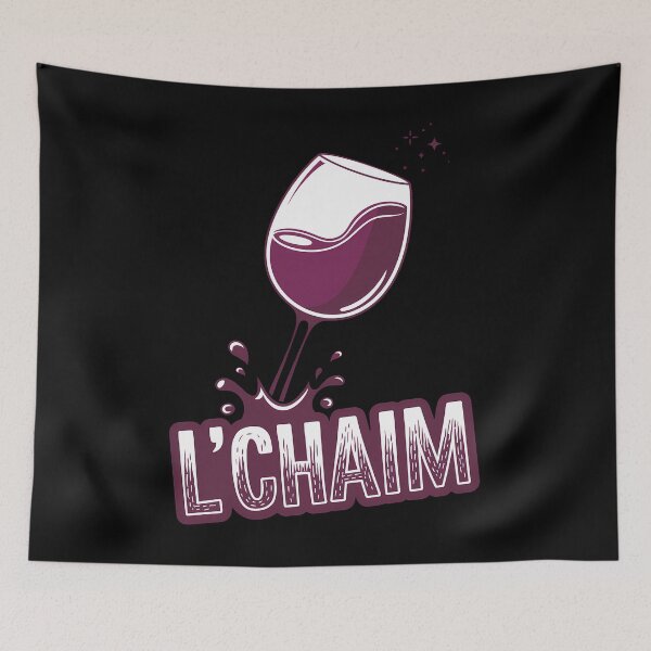 Item preview, Purim & Passover L'CHAIM glass for Jewish Chag designed and sold by brynatshop.