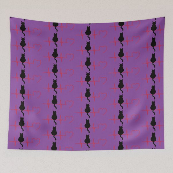 Item preview, Cat Lover Heartbeat – Feline ECG Design  Black designed and sold by FaeryNuff.