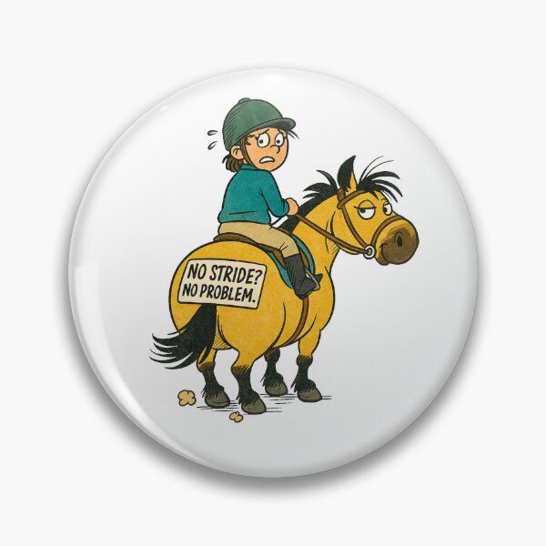 Item preview, No Stride? No Problem. - Funny Equestrian Pony Sticker designed and sold by Taylor’sGrabBag.