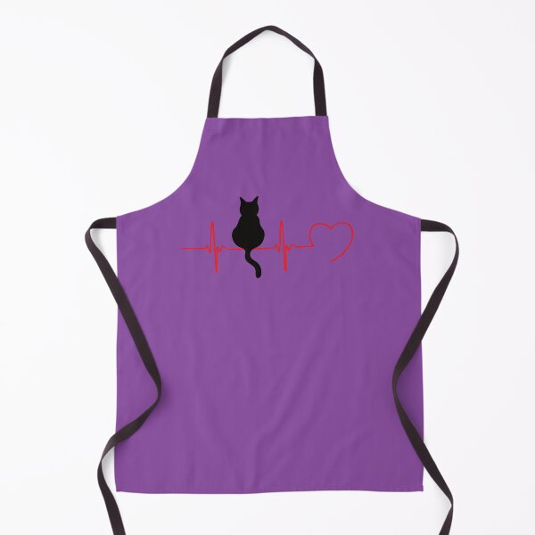 Item preview, Cat Lover Heartbeat – Feline ECG Design  Black designed and sold by FaeryNuff.