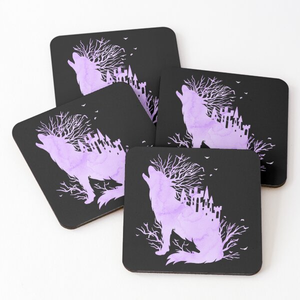 Item preview, Fairy Tale Ice Wolf Castle and Trees designed and sold by Pixelchicken.