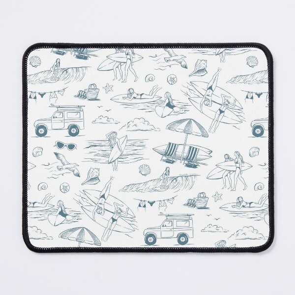 Item preview, Surfer Girl Summer Toile  designed and sold by Elizabeth Weglein.