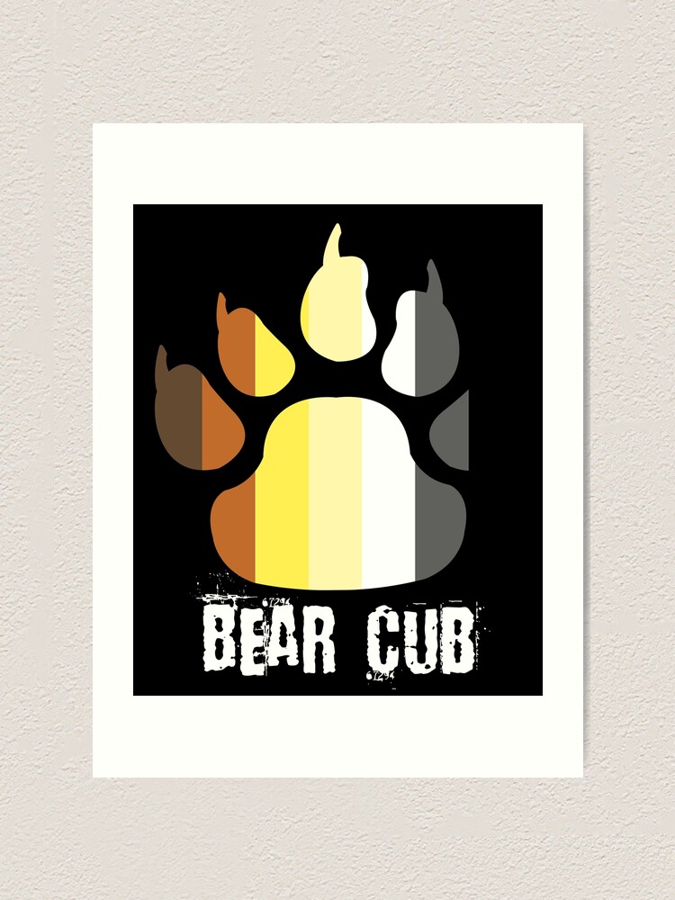 Vintage Retro Gay Bear Cub Paw Pride Flag Art Print By Creativestrike Redbubble