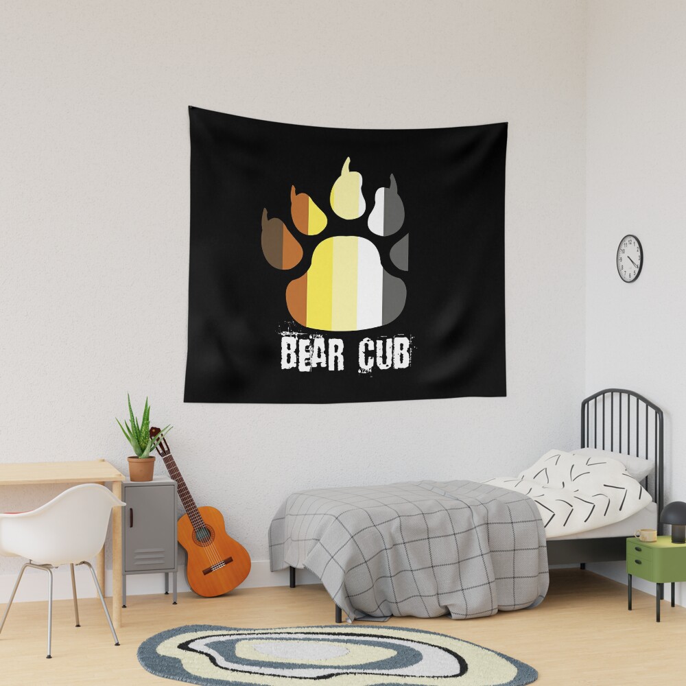 Vintage Retro Gay Bear Cub Paw Pride Flag 