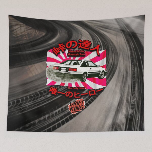 Item preview, Drift King – Master of the Mountain Pass (AE86 JDM Car Art) designed and sold by Michael van der Hoorn.