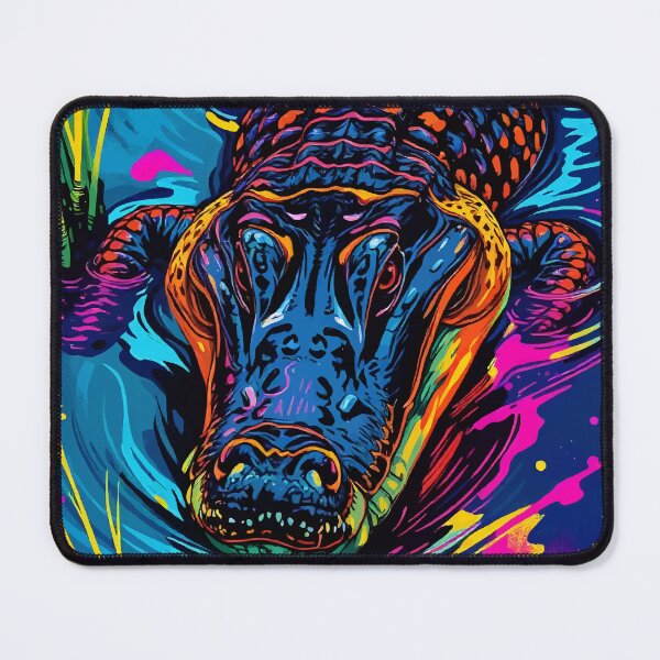 Item preview, Psychedelic Neon Alligator in Swamp Water designed and sold by WildlifeInc.