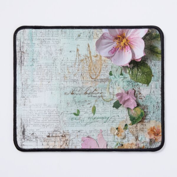 Item preview, Distressed Scrapbook Style Flower Pattern designed and sold by LittleCactiDesignCo.