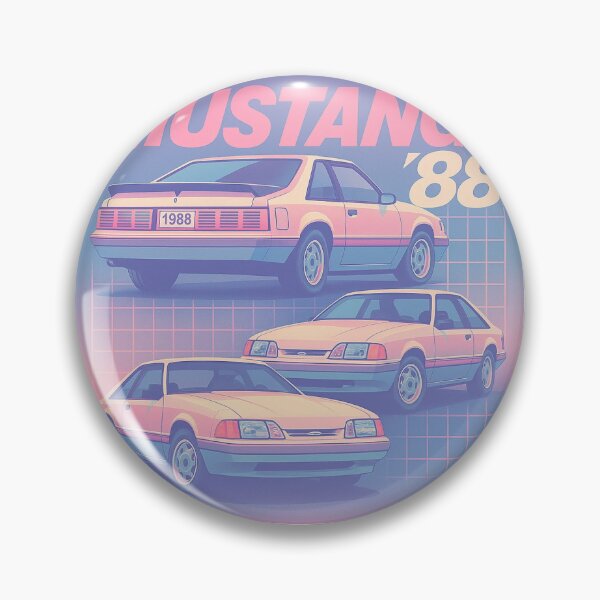 Item preview, 1988 Foxbody Mustang Vaporwave Aesthetic | Retro Muscle Car Art designed and sold by TheArtOfCar.