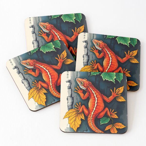 Item preview, Fiery Gecko Zen – Nature’s Wall Crawler Art designed and sold by WildlifeInc.
