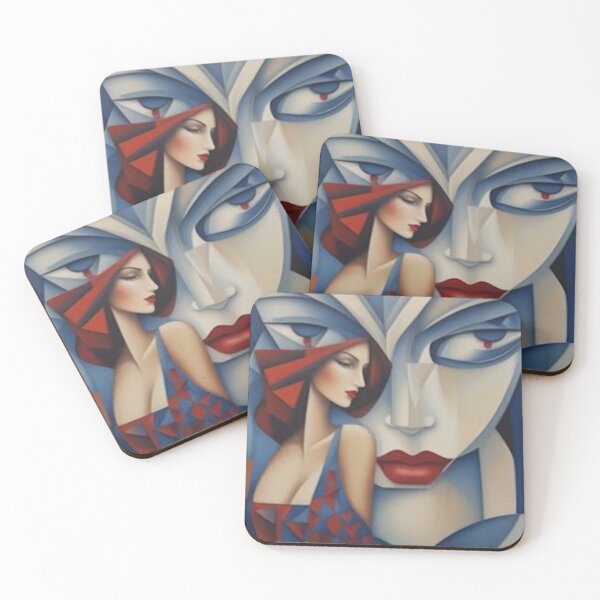 Item preview,  Fragmented Beauty in Blue and Red designed and sold by KilianSzmid.