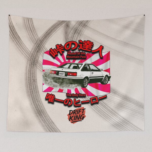 Item preview, Drift King – Light Skid Burnout (AE86 JDM Car Art) designed and sold by Michael van der Hoorn.