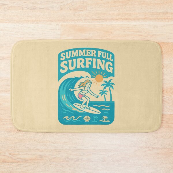 Item preview, Summer Full of Surfing | Retro Female Surfer Beach Vibes Design designed and sold by JOOKDesign.