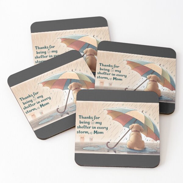 Item preview, Maternal Shelter Puppy Under Rain Tender Illustration designed and sold by All Creative Designer.