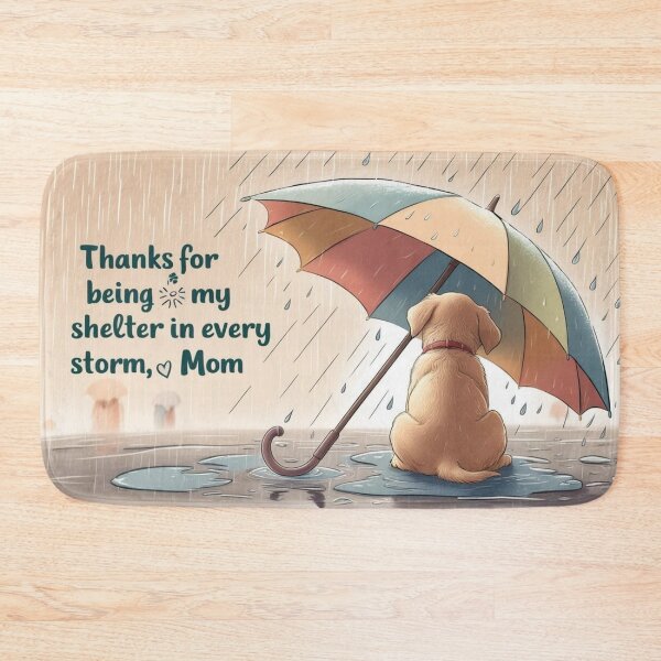 Item preview, Maternal Shelter Puppy Under Rain Tender Illustration designed and sold by All Creative Designer.