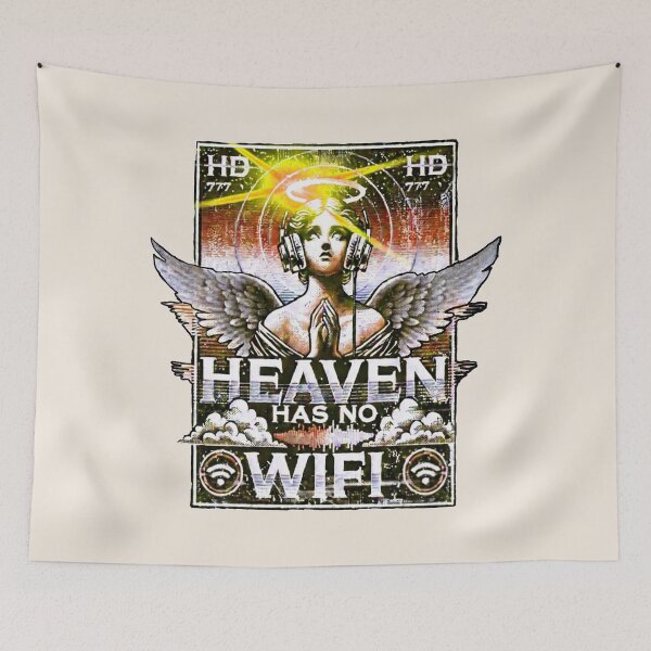Item preview, Rusty Gold Heaven Has No Wifi Streetwear  designed and sold by CasualSaints.