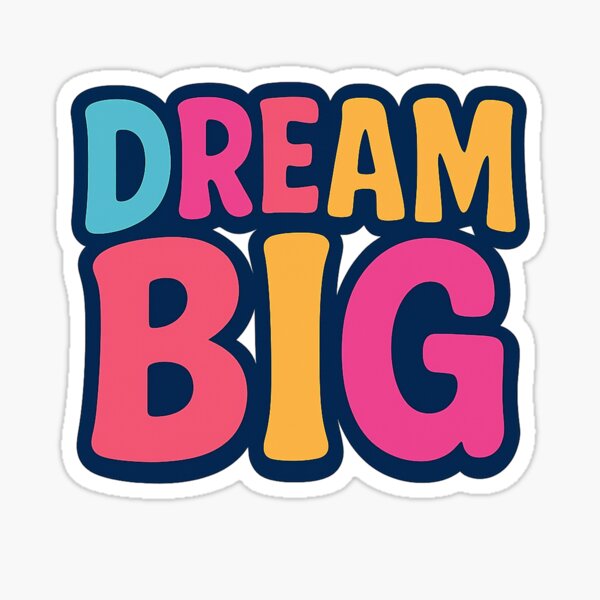 Item preview, Dream Big Colorful Motivational Quote Design designed and sold by VibeNest.