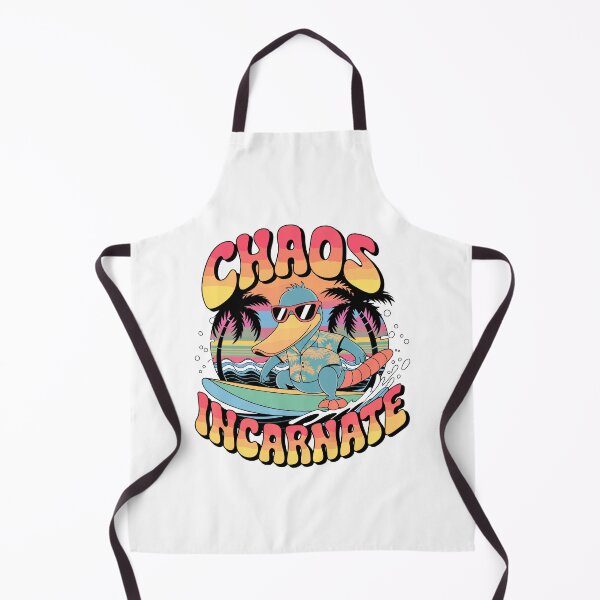 Item preview, Chaos Incarnate Platypus Surfing Retro Design designed and sold by WildlifeInc.
