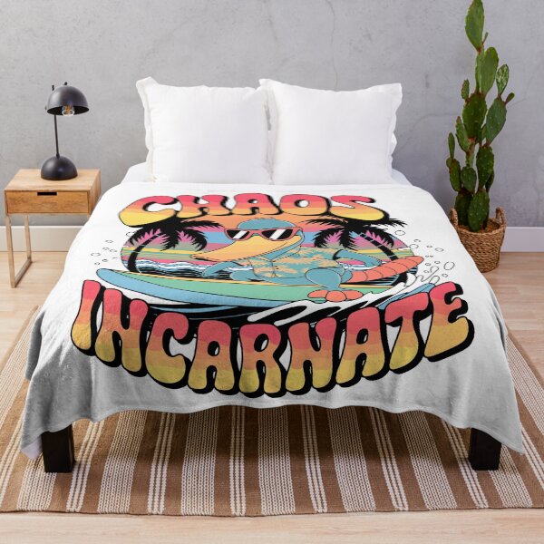 Item preview, Chaos Incarnate Platypus Surfing Retro Design designed and sold by WildlifeInc.