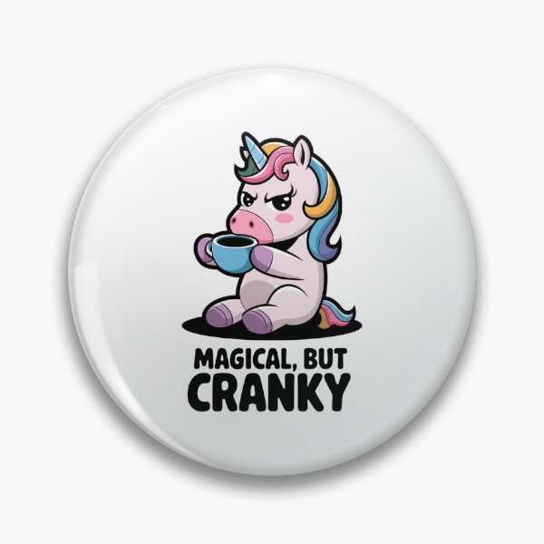 Item preview, Funny Cranky Unicorn Coffee Magical But Cranky Cartoon Design designed and sold by badburropress.