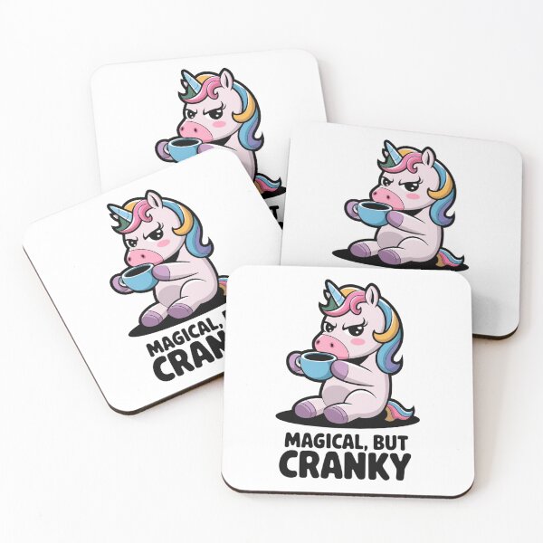 Item preview, Funny Cranky Unicorn Coffee Magical But Cranky Cartoon Design designed and sold by badburropress.