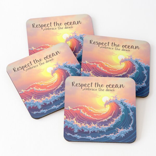 Item preview, Respect the Ocean - AI Generative Sunrise Art  designed and sold by nhk999.