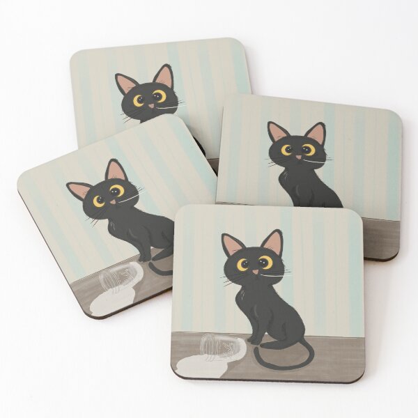 Artikelvorschau, Verschüttete Milch/ schwarze Katze entworfen und verkauft von Wild-N-Whimsy.