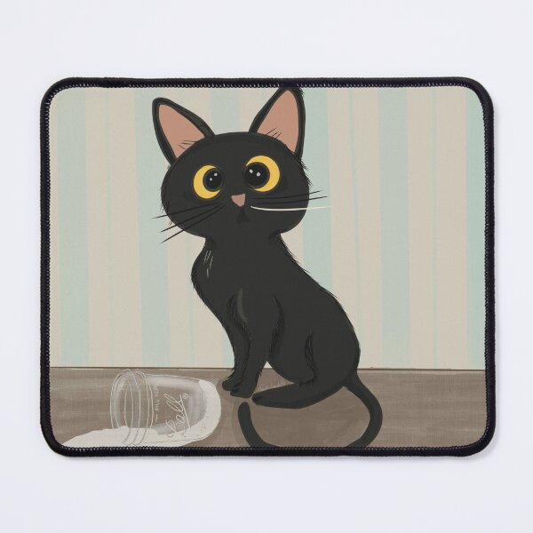 Artikelvorschau, Verschüttete Milch/ schwarze Katze entworfen und verkauft von Wild-N-Whimsy.