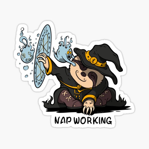 Nap working Sticker