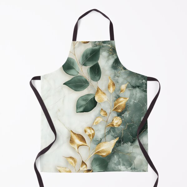 Item preview, Green Gold Leaves on Marble Design designed and sold by Eclectic Monkey.