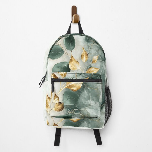 Item preview, Green Gold Leaves on Marble Design designed and sold by Eclectic Monkey.