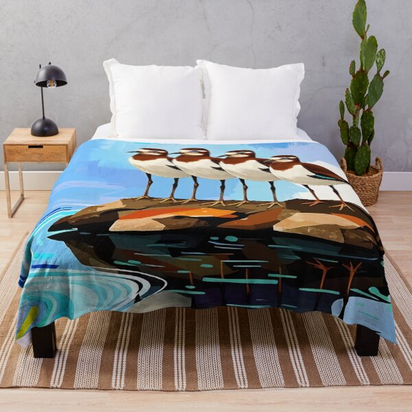 Item preview, Water Birds on a Rock Reflection Art designed and sold by WildlifeInc.