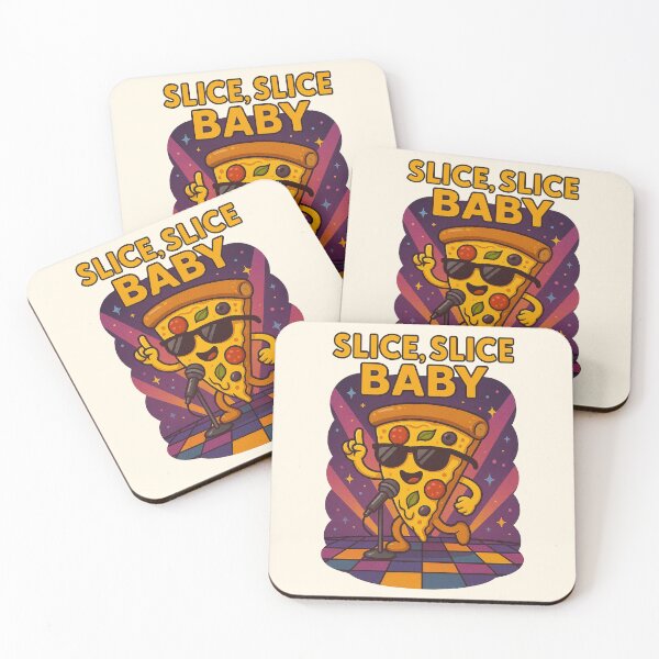 Item preview, Slice Slice Baby Funny Pizza Singing – Retro Vintage Cartoon Design designed and sold by Patternicity.