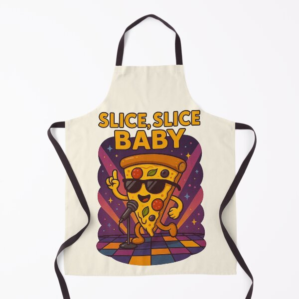 Item preview, Slice Slice Baby Funny Pizza Singing – Retro Vintage Cartoon Design designed and sold by Patternicity.