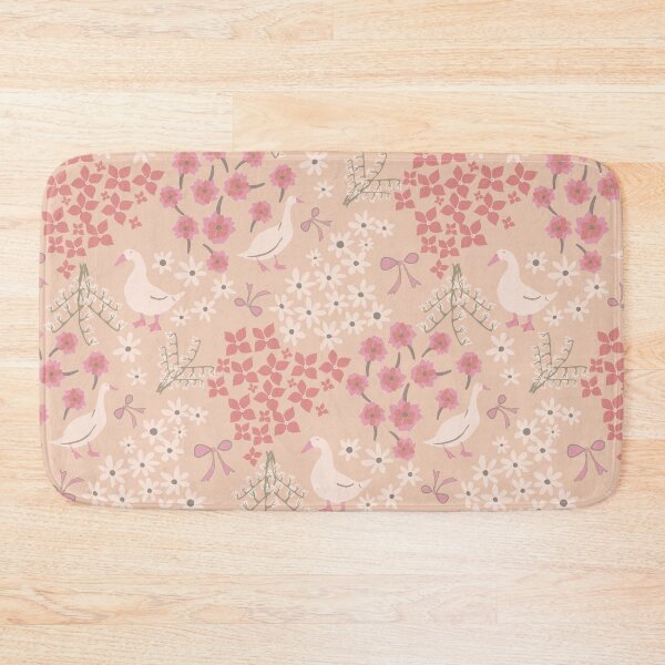 Item preview, Sweet geese with flowers and bows on peach designed and sold by RRuffieuxStudio.