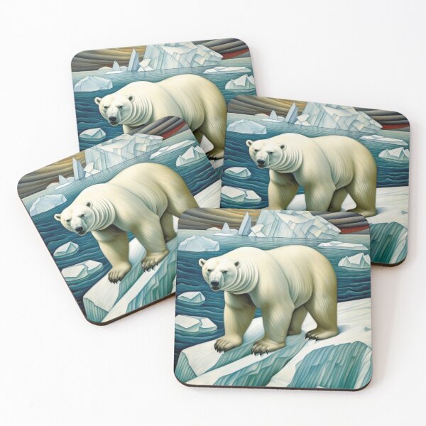 Item preview, Polar Bear Arctic Landscape Number 1 designed and sold by retrographics.