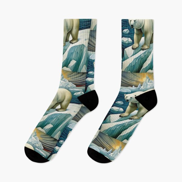 Item preview, Polar Bear Arctic Landscape Number 1 designed and sold by retrographics.