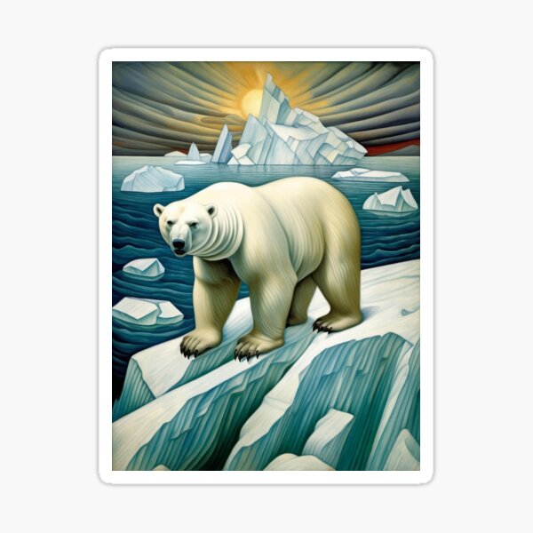 Item preview, Polar Bear Arctic Landscape Number 1 designed and sold by retrographics.