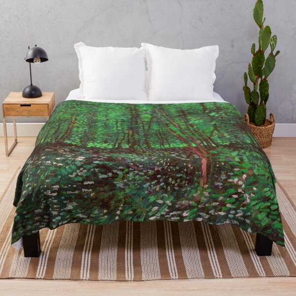 Item preview, Vincent Van Gogh Trees and Undergrowth vintage green fantasy update designed and sold by PureVintageLove.