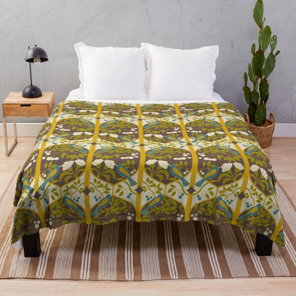 Item preview, Vintage Art Nouveau Bird and Floral Pattern designed and sold by DColourMuse.