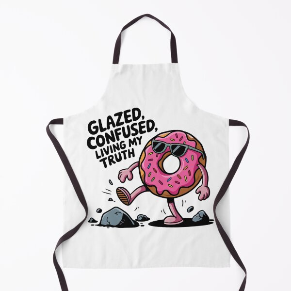 Item preview, Funny Glazed Confused Living My Truth Donut Cartoon Design designed and sold by badburropress.