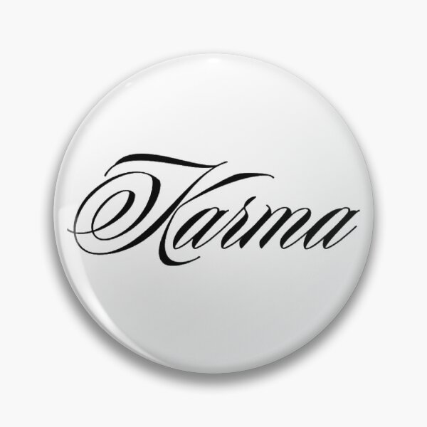 Item preview, Karma copperplate calligraphy designed and sold by ArtByZazu.