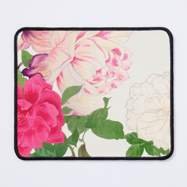 Item preview, Rose flower 1917 Japanese woodblock from Seiyô SÔKA ZUFU by Tanigami Kônan designed and sold by PureVintageLove.