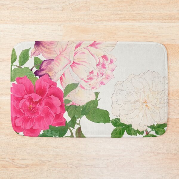 Item preview, Rose flower 1917 Japanese woodblock from Seiyô SÔKA ZUFU by Tanigami Kônan designed and sold by PureVintageLove.