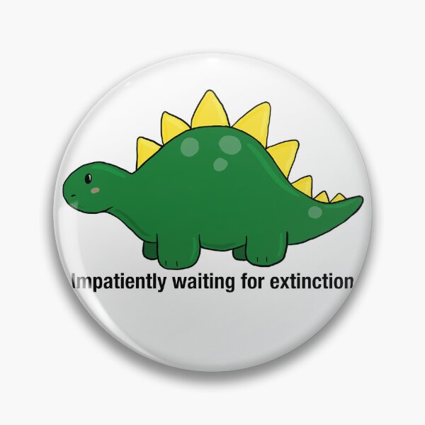 Item preview, Impatiently Waiting for Extinction – Funny Chunky Dinosaur Art | Sad Prehistoric Mood designed and sold by graceirisart.