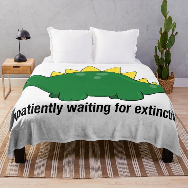 Item preview, Impatiently Waiting for Extinction – Funny Chunky Dinosaur Art | Sad Prehistoric Mood designed and sold by graceirisart.