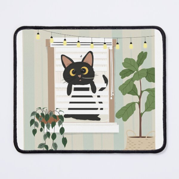 Item preview, Cat caught in the window designed and sold by Wild-N-Whimsy.