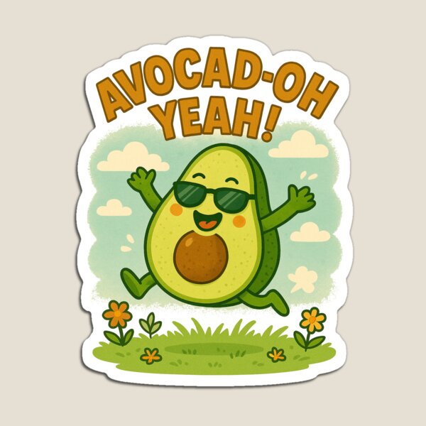 Item preview, ¡Aguacate! ¡Sí! Dibujo animado de un aguacate feliz y tierno designed and sold by Patternicity.